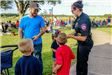 Police Officer Talking with Children