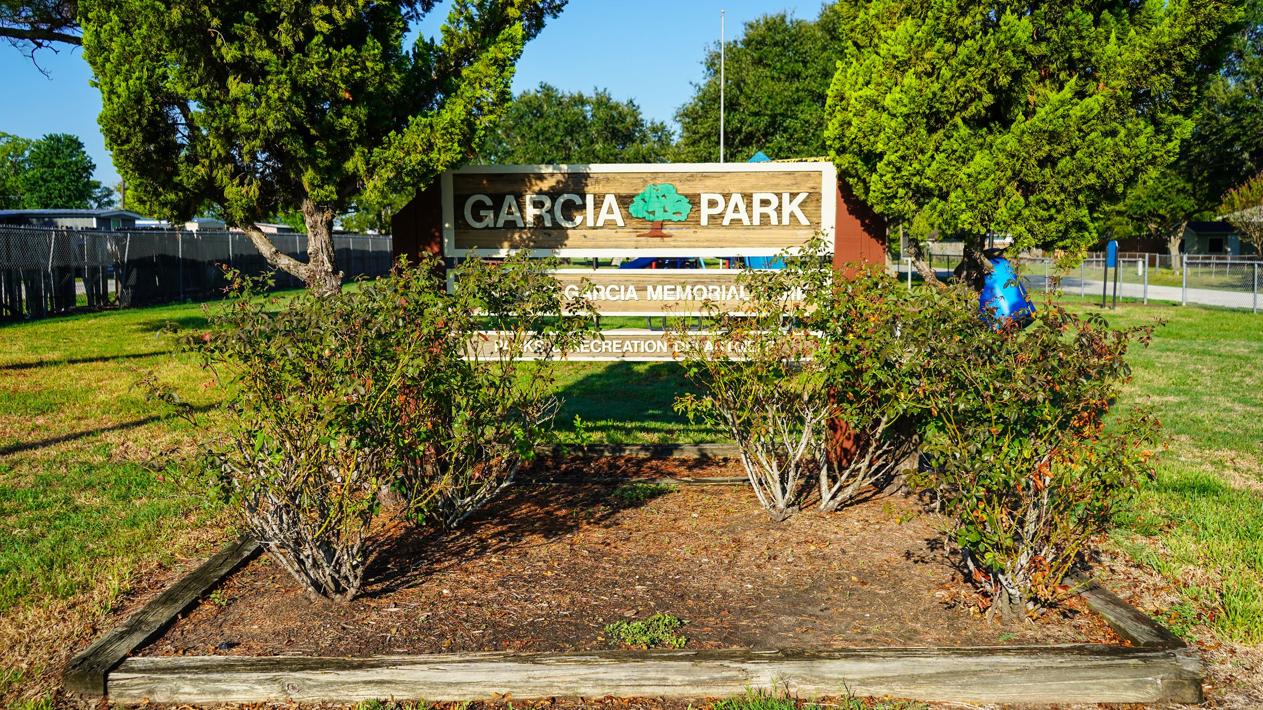 Macario Garcia Park Entry Sign