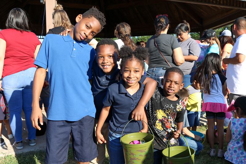 Group of Children with their Easter Egg Baskets
