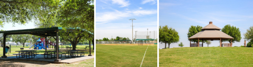 Picnic Shelter, Baseball Diamond and Gazebo